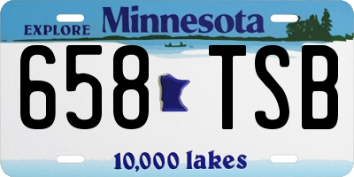 MN license plate 658TSB