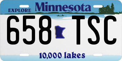 MN license plate 658TSC