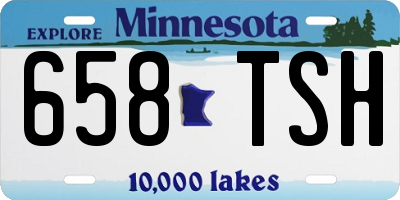 MN license plate 658TSH