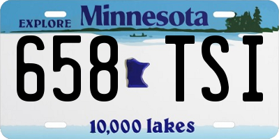 MN license plate 658TSI