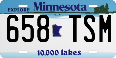 MN license plate 658TSM