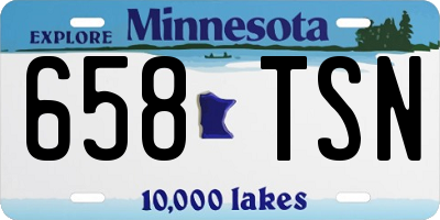 MN license plate 658TSN