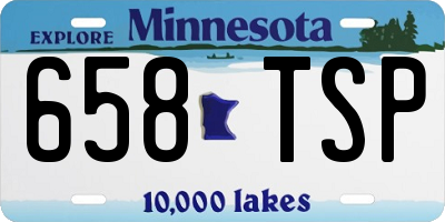 MN license plate 658TSP