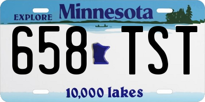 MN license plate 658TST