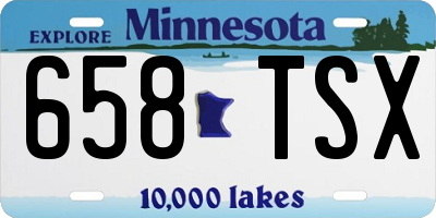 MN license plate 658TSX