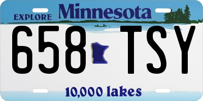 MN license plate 658TSY