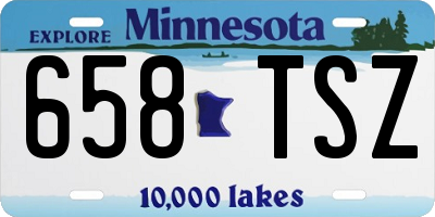 MN license plate 658TSZ