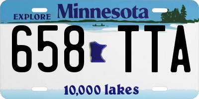 MN license plate 658TTA