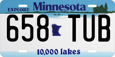 MN license plate 658TUB