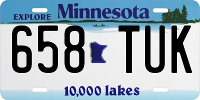 MN license plate 658TUK