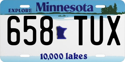 MN license plate 658TUX