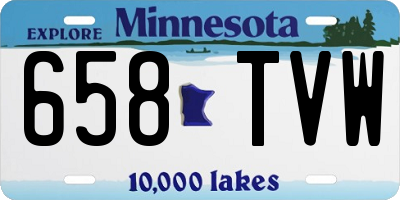 MN license plate 658TVW