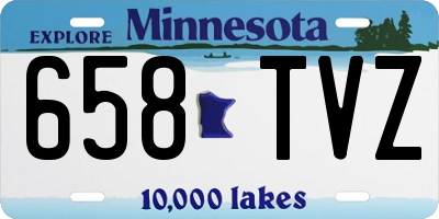 MN license plate 658TVZ
