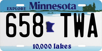 MN license plate 658TWA