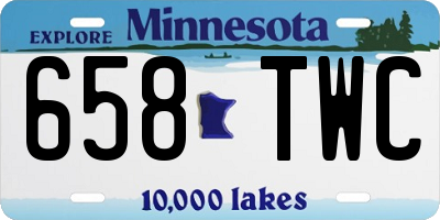 MN license plate 658TWC