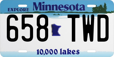 MN license plate 658TWD