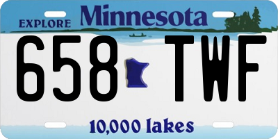 MN license plate 658TWF