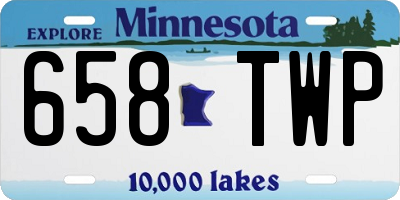 MN license plate 658TWP