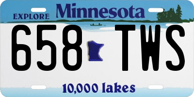 MN license plate 658TWS