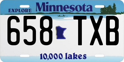 MN license plate 658TXB