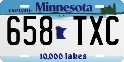 MN license plate 658TXC