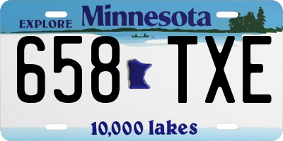 MN license plate 658TXE