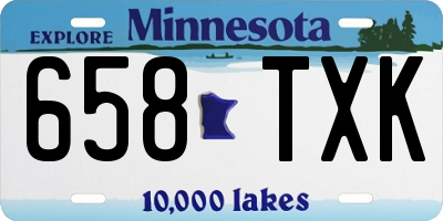 MN license plate 658TXK