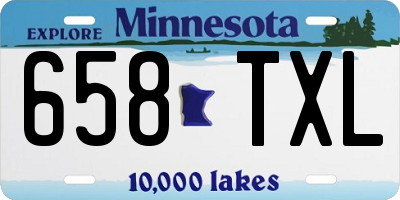 MN license plate 658TXL