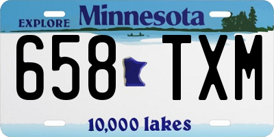 MN license plate 658TXM
