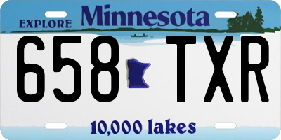 MN license plate 658TXR