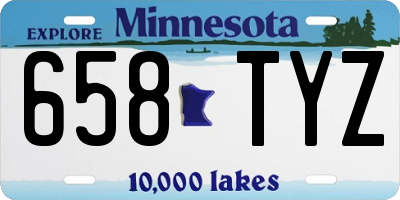 MN license plate 658TYZ