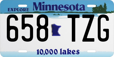 MN license plate 658TZG