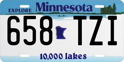 MN license plate 658TZI