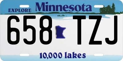 MN license plate 658TZJ