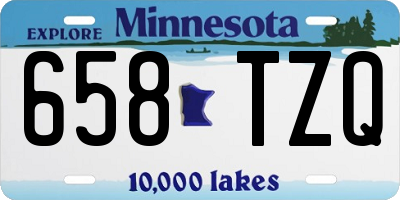 MN license plate 658TZQ
