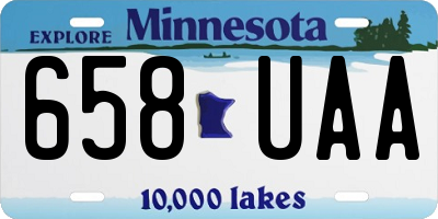 MN license plate 658UAA
