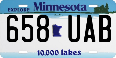 MN license plate 658UAB