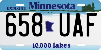 MN license plate 658UAF