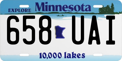 MN license plate 658UAI