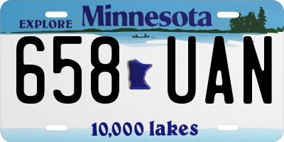 MN license plate 658UAN