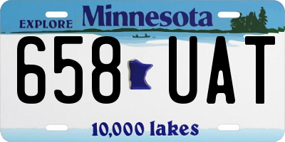 MN license plate 658UAT