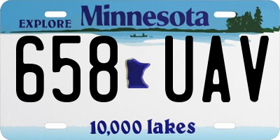 MN license plate 658UAV