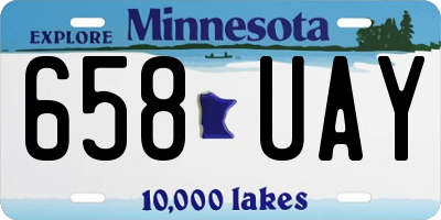 MN license plate 658UAY