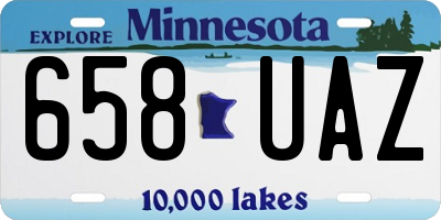 MN license plate 658UAZ