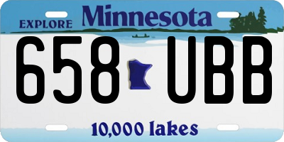 MN license plate 658UBB