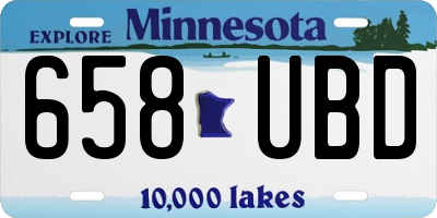 MN license plate 658UBD