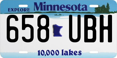 MN license plate 658UBH
