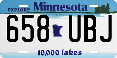 MN license plate 658UBJ