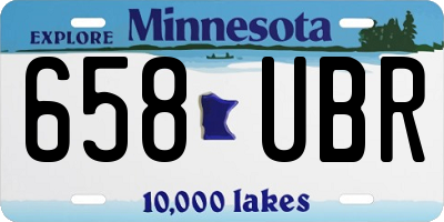 MN license plate 658UBR
