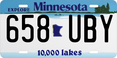 MN license plate 658UBY